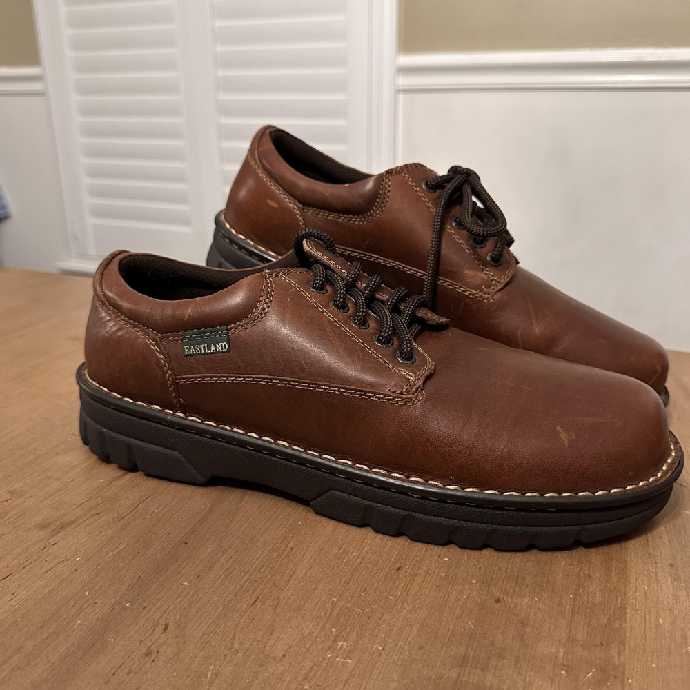 Eastland Plainview Shoes Mens Size 12 Brown Leather Oxford Casual Comfort